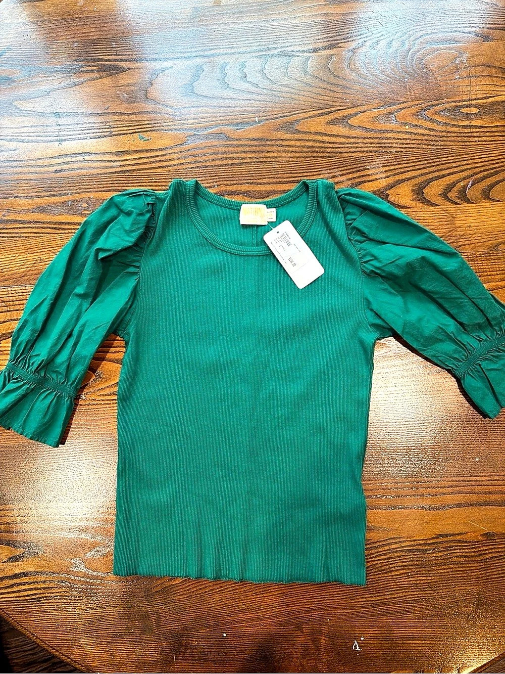 NWT Nation LTD Kenzie Flounce Sleeve Tee Emerald Green M
